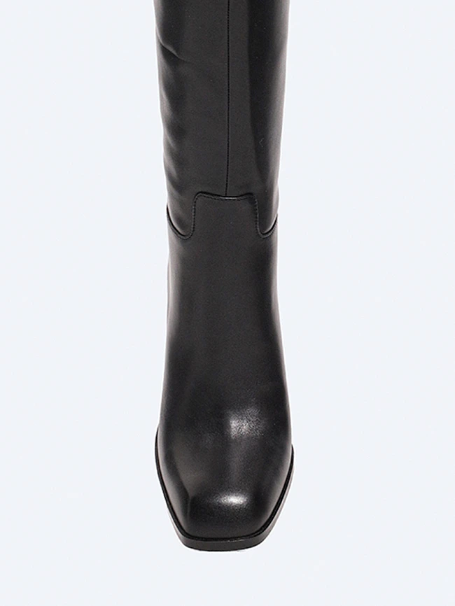 Сапоги женские демисезонные, цвет черный, натуральная кожа 1494518 | 4