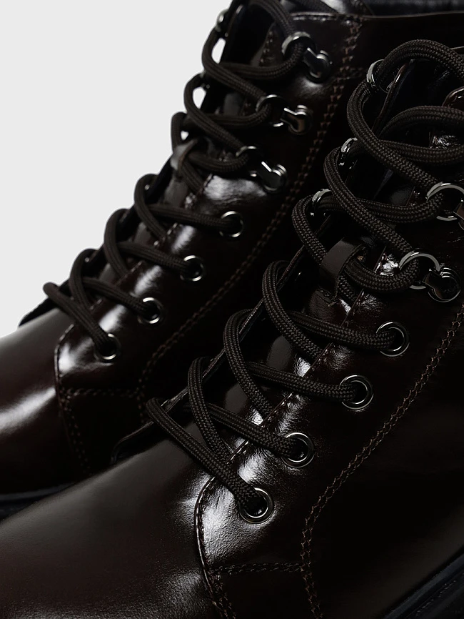 Ботинки женские зимние, цвет коричневый, натуральная масляная кожа 1013343M | 5