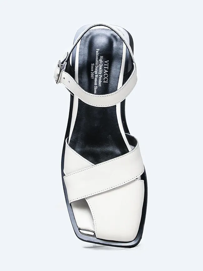 Сандалии женские летние, цвет белый, натуральная кожа и полимерные материалы 1849814 | 4