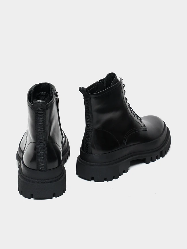 Ботинки мужские демисезонные, цвет черный, натуральная кожа M1023016 | 4