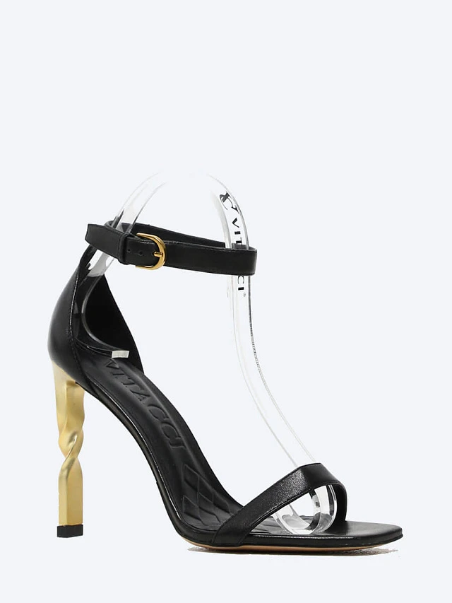 Босоножки женские летние, цвет черный, натуральная кожа 1493314 | 1