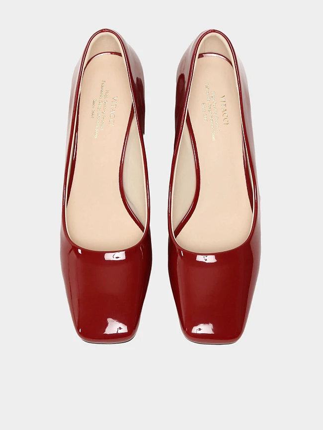 Туфли женские всесезонные, цвет бордовый, искусственная лаковая кожа 7210040 | 5