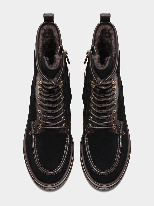 Ботинки женские зимние, цвет черный, натуральный спилок/натуральная кожа 1821618M | 5