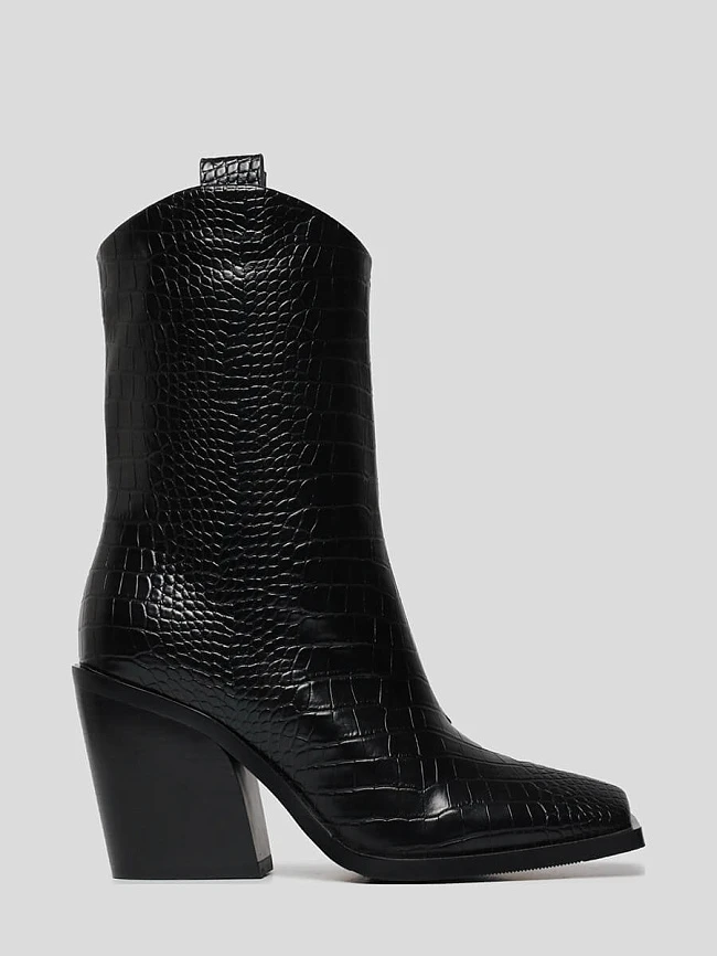 Полусапоги 1844118 женские цвет черный, искусственная кожа 1844118         | 2