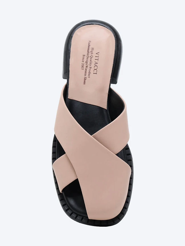 Сабо женские летние, цвет пудровый, натуральная кожа и полимерные материалы 1848473 | 3