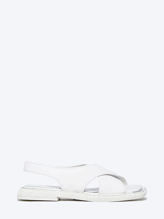 Сандалии женские летние, цвет белый, натуральная кожа и полимерные материалы 1849802 | 2