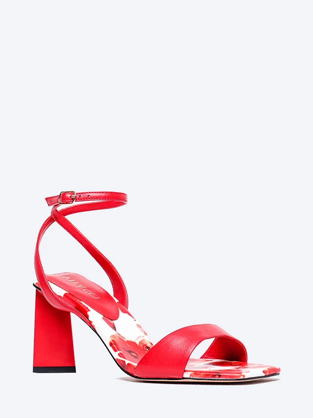 Босоножки женские летние, цвет красный, натуральная кожа 1852932 | 1