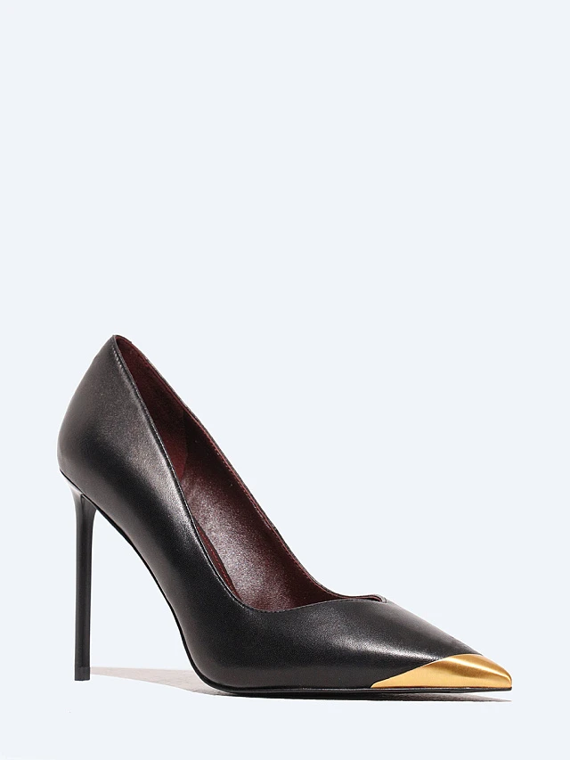 Туфли женские всесезонные, цвет черный, натуральная кожа 1494543 | 1