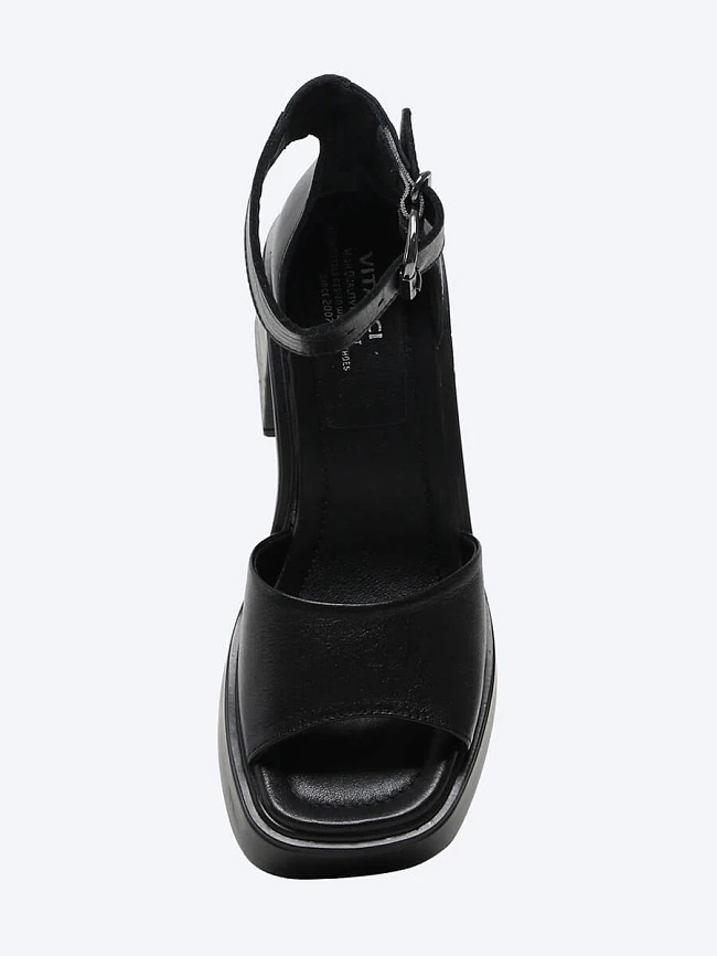 Босоножки женские летние, цвет черный, натуральная кожа 136723 | 4