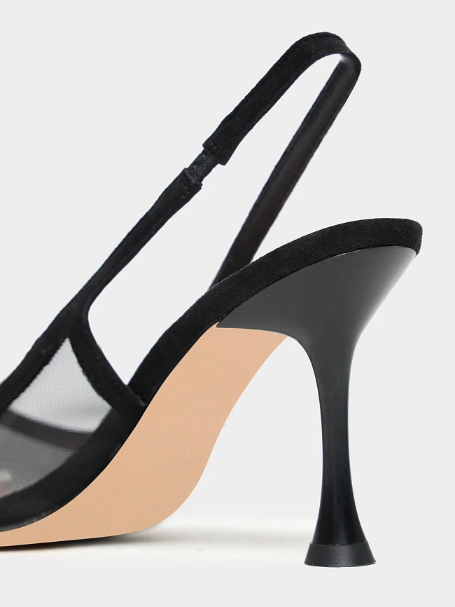 Туфли женские летние, цвет черный, текстиль/искусственный велюр 6550574 | 5