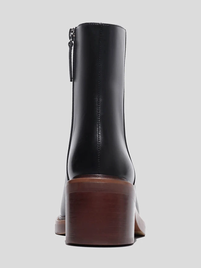 Полусапоги женские демисезонные, цвет черный, натуральная кожа 495411 | 5