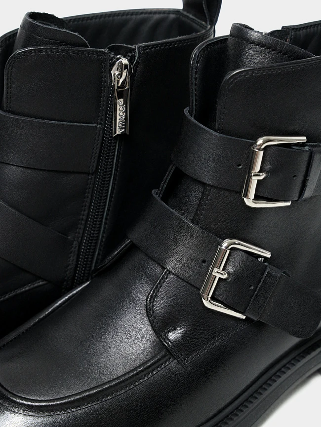 Ботинки женские демисезонные, цвет черный, натуральная кожа 7210318 | 5