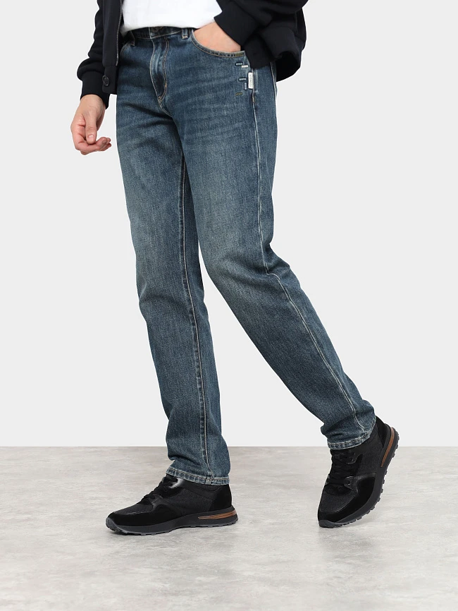 Кроссовки мужские демисезонные, цвет черный, натуральная кожа/натуральный спилок M1782084 | 7