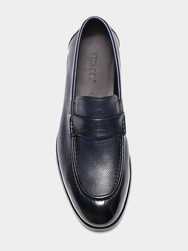 Лоферы мужские демисезон; лето;, цвет синий, натуральная кожа M262232 | 7