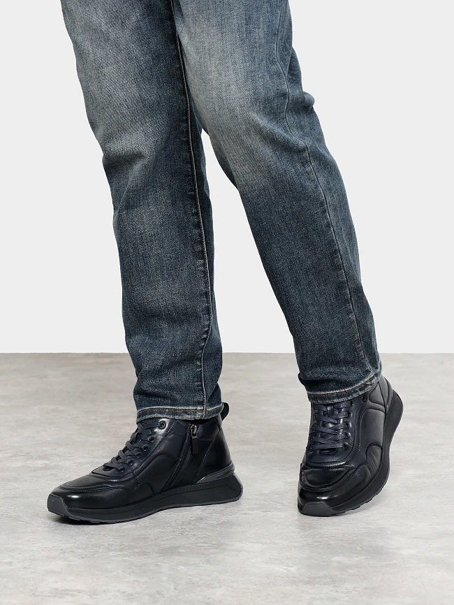 Кроссовки мужские демисезонные, цвет синий, натуральная кожа M254220 | 7