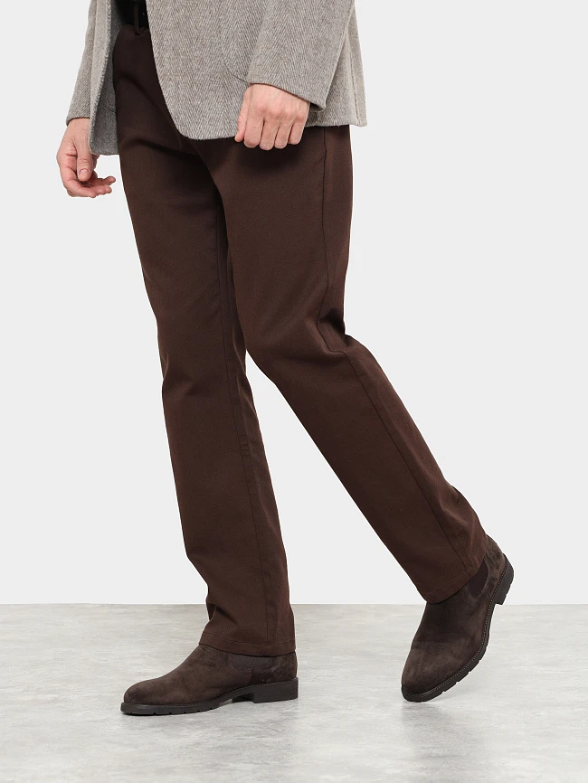 Ботинки мужские демисезонные, цвет коричневый, натуральный велюр M1023009 | 7