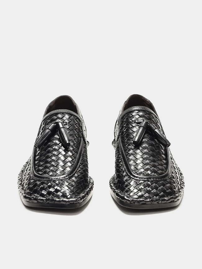 Лоферы женские всесезонные, цвет черный, натуральная кожа 1821792 | 4