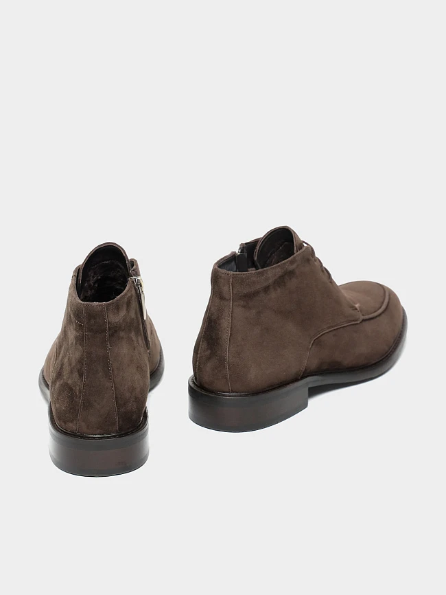 Ботинки мужские демисезонные, цвет коричневый, натуральный велюр M1022988 | 4