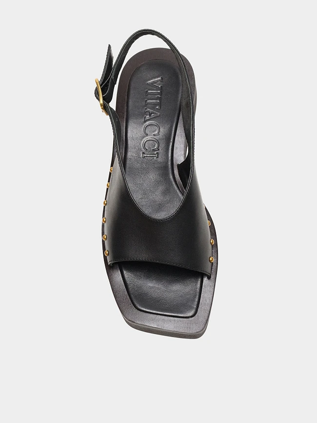 Сандалии женские летние, цвет черный, натуральная кожа 1495092 | 7