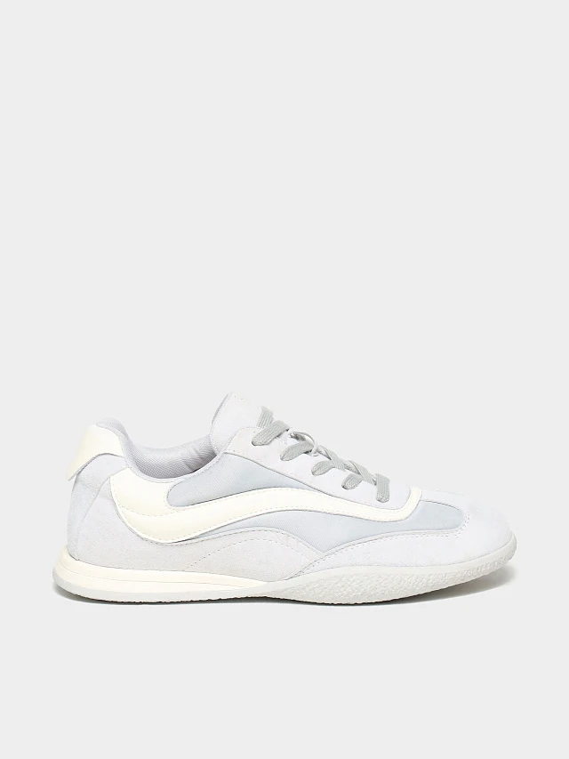 Кеды женские летние, цвет серый, натуральный велюр/текстиль 3630429 | 1