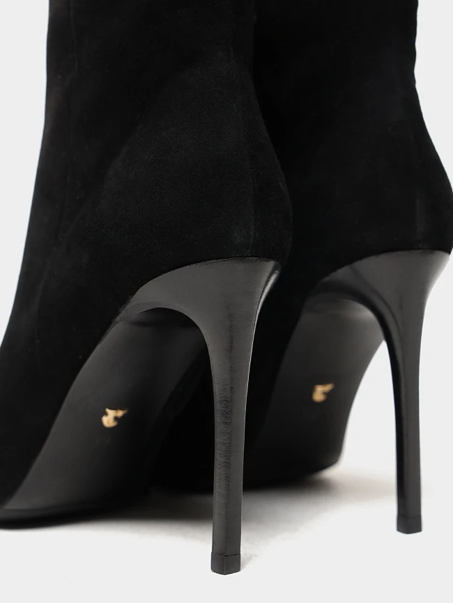 Ботильоны женские всесезонные, цвет черный, натуральный велюр 1494525 | 6