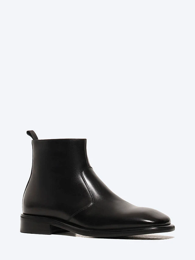 Ботинки мужские демисезонные, цвет черный, натуральная кожа M1022971 | 1