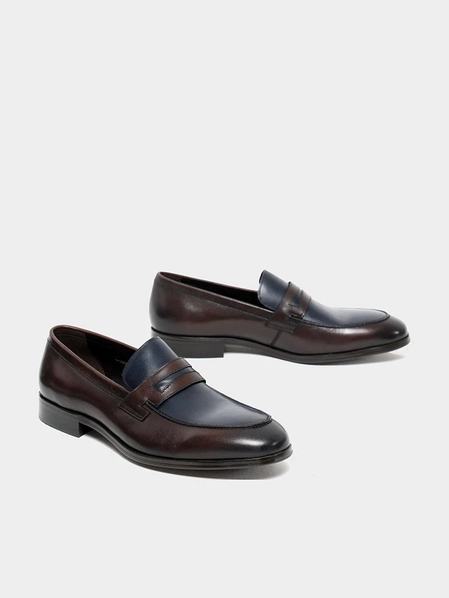 Лоферы мужские всесезонные, цвет коричневый, натуральная кожа M1022290 | 3