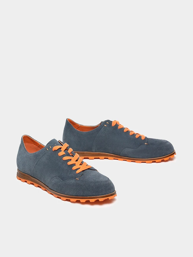 Кеды мужские демисезонные, цвет синий, натуральный спилок M1781864 | 2