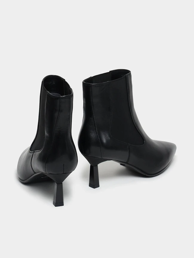 Ботильоны женские всесезонные, цвет черный, натуральная кожа 1397070P2 | 4