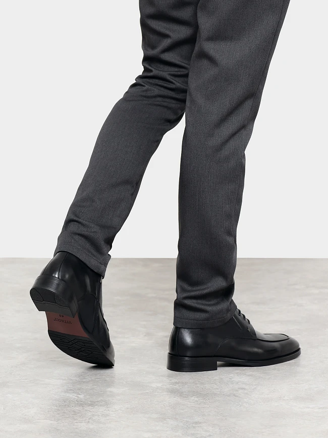 Ботинки мужские демисезонные, цвет черный, натуральная кожа M1022999 | 8