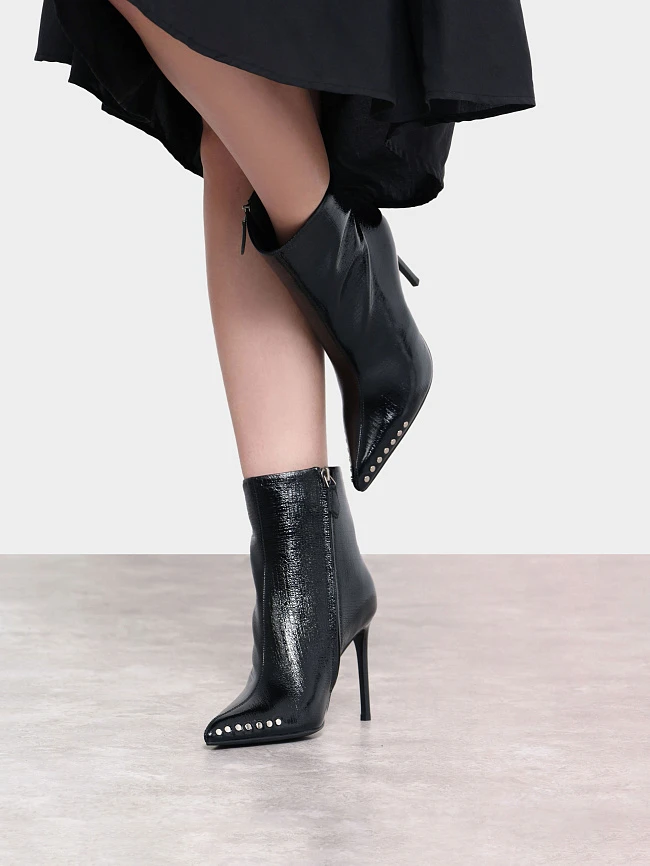 Полусапоги женские демисезонные, цвет черный, натуральный наплак 1493929 | 10