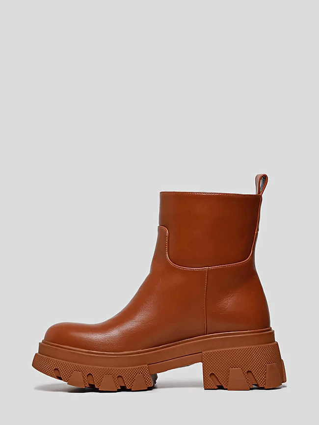 Полусапоги 1396630 женские цвет рыжий, искусственная кожа 1396630         | 3