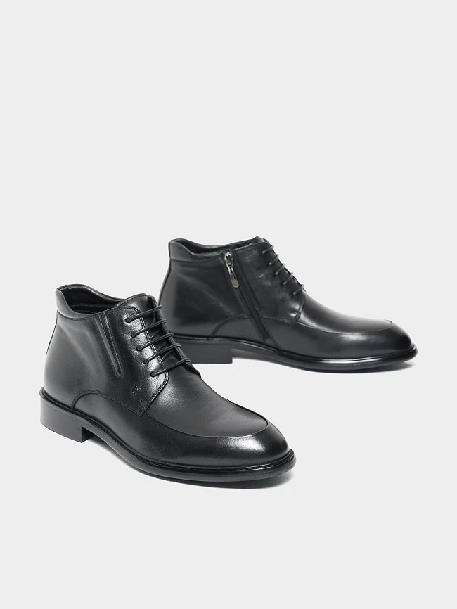 Ботинки мужские демисезонные, цвет черный, натуральная кожа M1022989 | 3