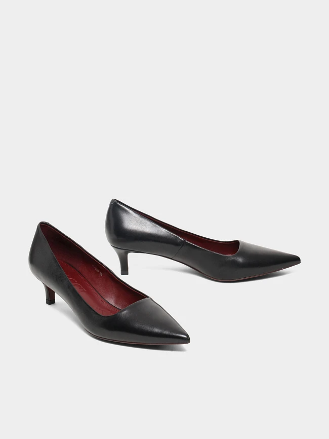 Туфли женские всесезонные, цвет черный, натуральная кожа 497003 | 2