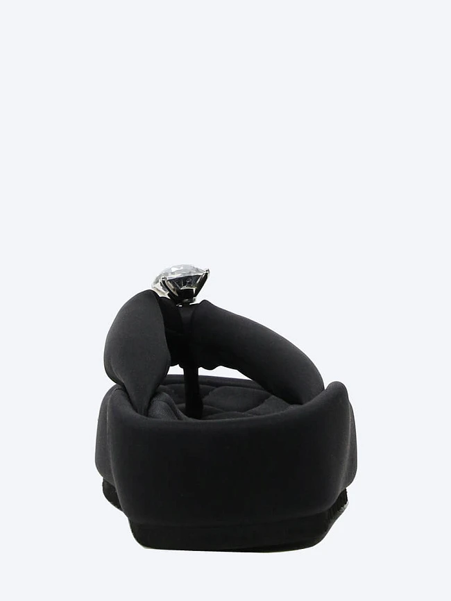 Сабо женские летние, цвет черный, текстиль 641635 | 5