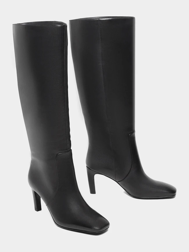 Сапоги женские демисезонные, цвет черный, натуральная кожа 1731139 | 3