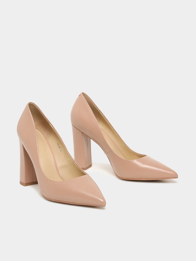 Туфли женские всесезонные, цвет бежевый, натуральная кожа 494538 | 3