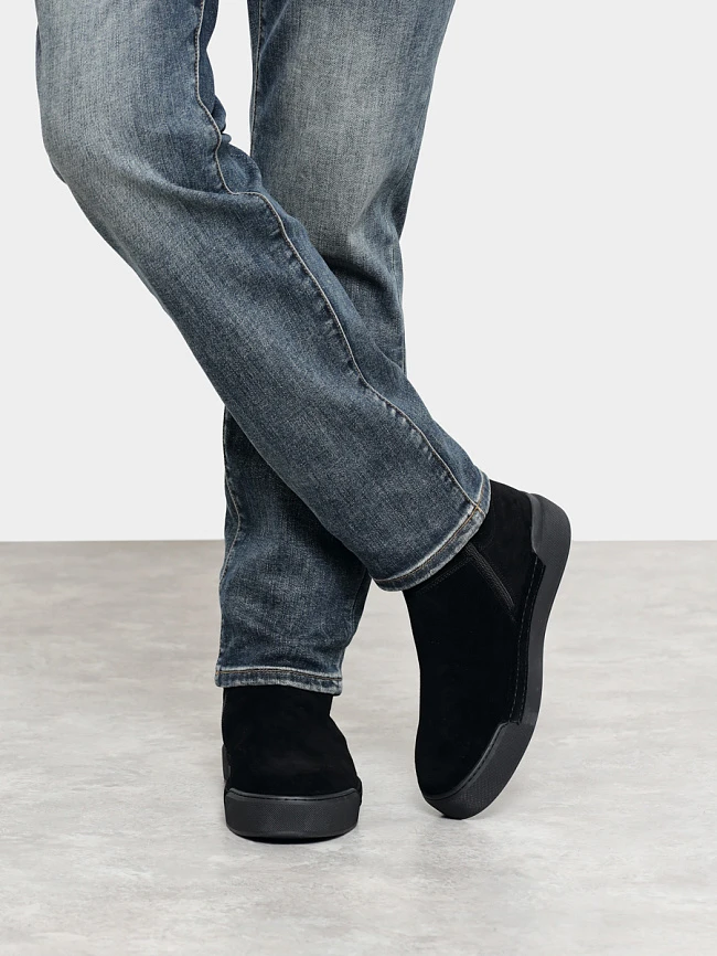 Полусапоги мужские зимние, цвет черный, натуральный спилок M1782122M | 8