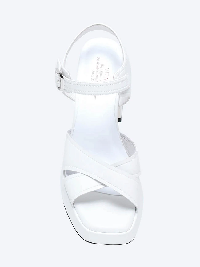 Босоножки женские летние, цвет белый, искусственная кожа/натуральная кожа и полимерные материалы 1848320 | 4