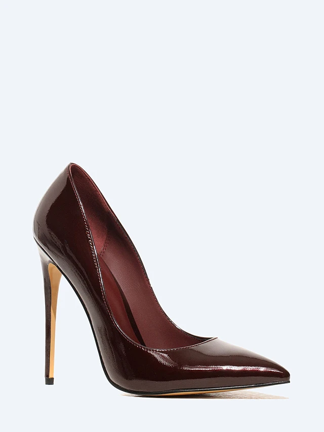 Туфли женские всесезонные, цвет бордовый, искусственная лаковая кожа 6550319 | 1