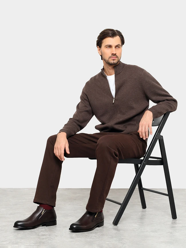 Ботинки мужские демисезонные, цвет коричневый, натуральная кожа M1023029 | 11