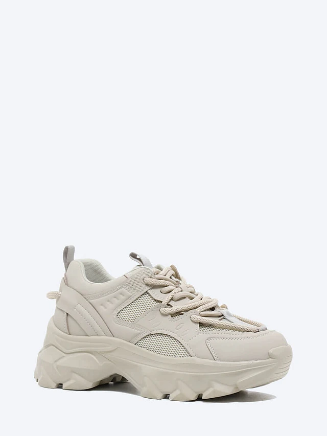 Кроссовки женские демисезонные, цвет бежевый, натуральная кожа и полимерные материалы/текстиль 1848583 | 1