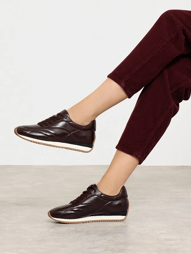 Кроссовки женские демисезонные, цвет бордовый, натуральная кожа 1013740 | 7