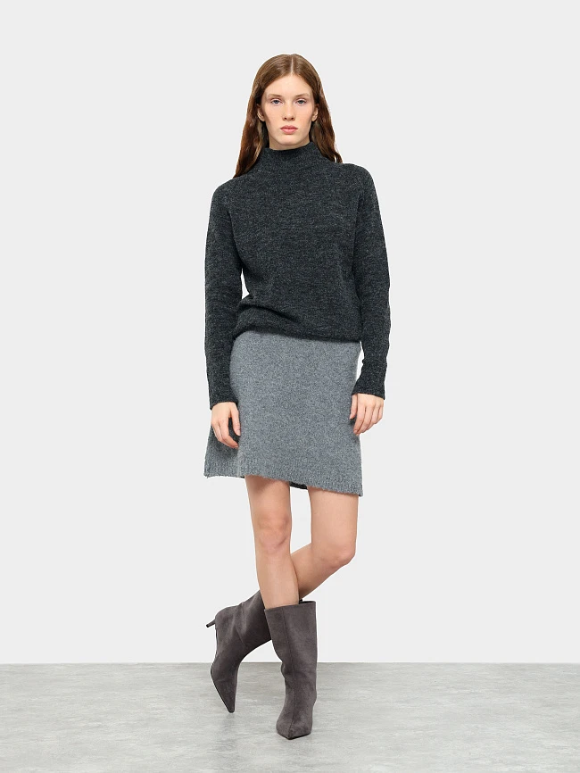 Полусапоги женские демисезонные, цвет серый, искусственный велюр 6550312 | 12