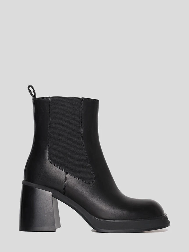 Полусапоги женские демисезонные, цвет черный, натуральная кожа 7950005 | 2