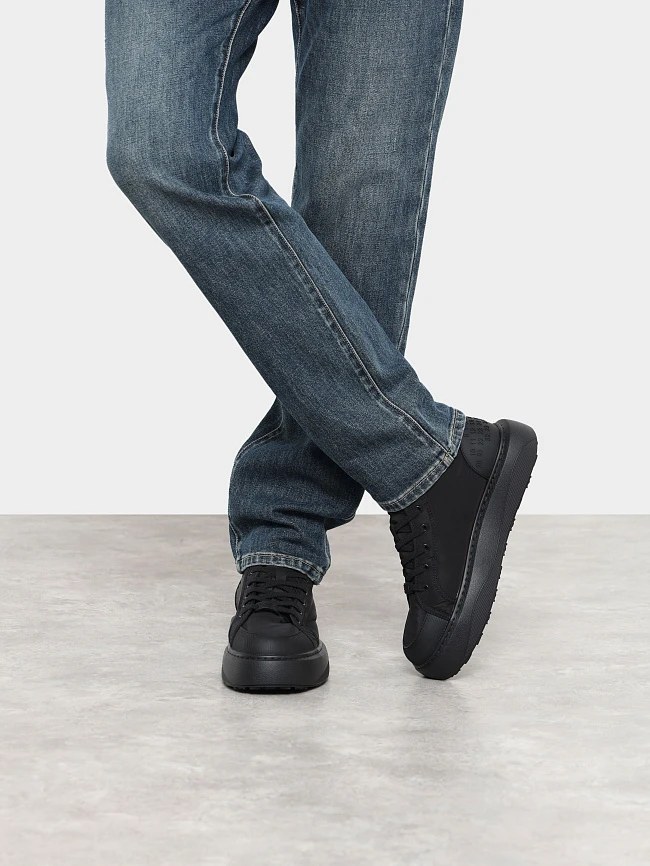 Кеды мужские зимние, цвет черный, текстиль M03052M | 8