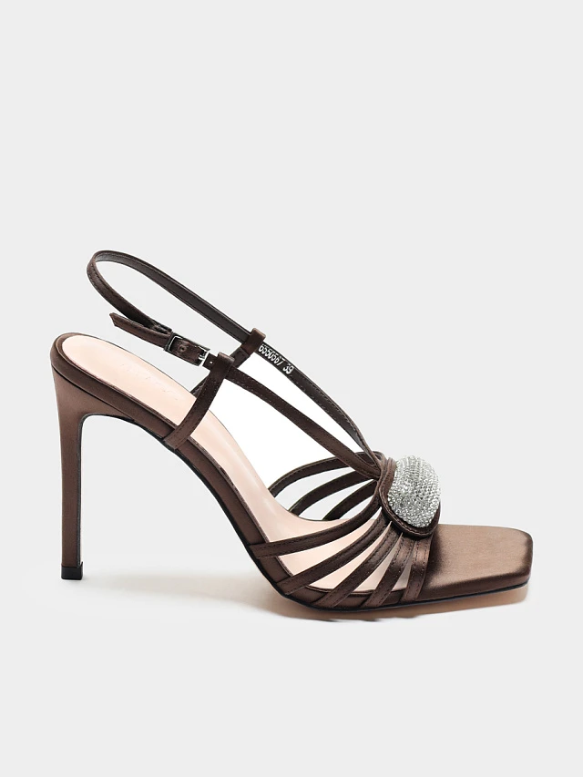 Босоножки женские летние, цвет коричневый, текстиль 6550567 | 1