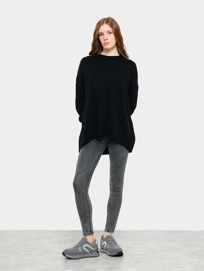 Кроссовки женские зимние, цвет серый, натуральный спилок/шерсть 18410107M | 12