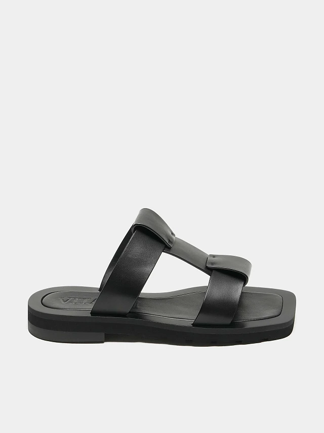 Сабо женские летние, цвет черный, натуральная кожа 1495069 | 1