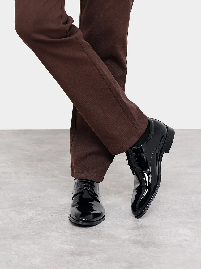 Полуботинки мужские всесезонные, цвет черный, натуральный наплак M1023182 | 7